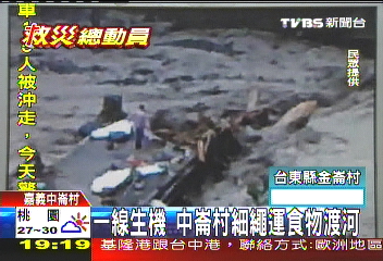 一線生機 中崙村細繩運食物渡河