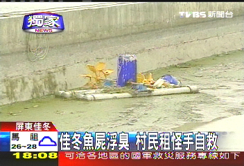 〈獨家〉佳冬魚屍浮臭 村民租怪手自救