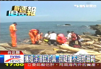 叔姪海邊試釣具 叔潛水不幸溺斃