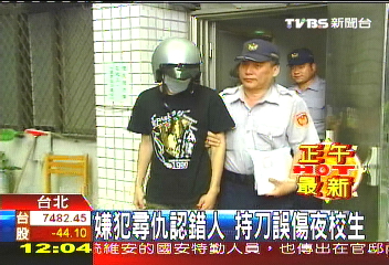 嫌犯尋仇認錯人 持刀誤傷夜校生