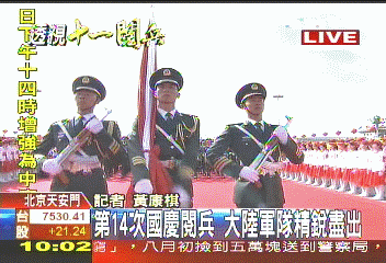 大陸十一/〈快訊〉閱兵正式開始 胡錦濤檢閱各方隊