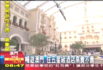暢遊澳門　住五星級酒店高貴不貴