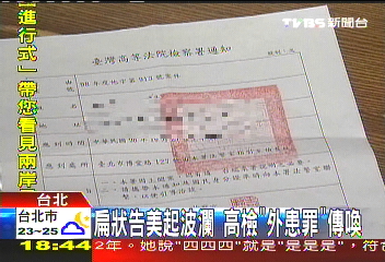 扁狀告美起波瀾　高檢「外患罪」傳喚