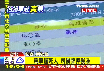 殺人計程車/〈快訊〉駕車撞死人 司機聲押獲准