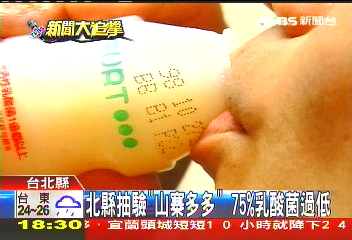 黑心多多／北縣抽驗「山寨多多」　75%酸菌過低