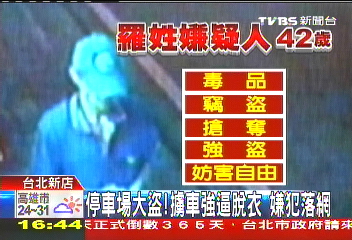 停車場大盜!擄車強逼脫衣 嫌犯落網