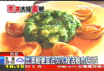 比澳鮑便宜近50% 陸活鮑市佔6成