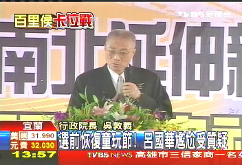 選前恢復童玩節! 呂國華尷尬受質疑