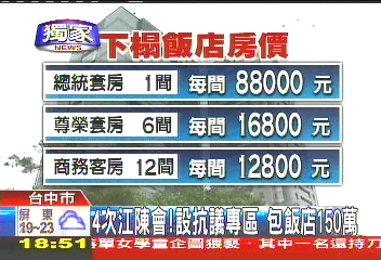 〈獨家〉4次江陳會！設抗議專區　包飯店150萬