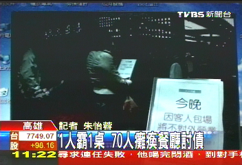 霸桌討債！70人癱瘓餐廳　顧客傻眼