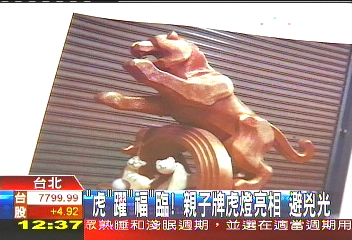 「虎」躍「福」臨! 親子牌虎燈亮相