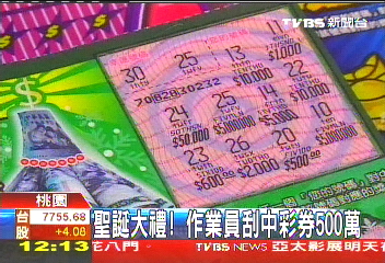 聖誕大禮！　作業員刮中彩券500萬