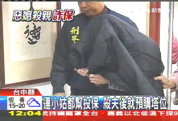連小姑都幫投保　殺夫後就預購塔位