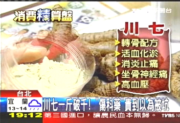 川七1斤破千! 「傷科藥」貴到以為被坑