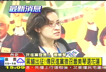 〈獨家〉黑貓出征! 綠將徵召蕭美琴拚花蓮戰
