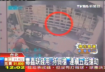 毒蟲缺錢用！持假槍　連續5起搶劫
