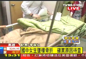 〈快訊〉國中女生5樓墜落　小腿骨折、意識清楚