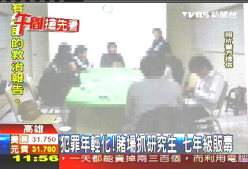 犯罪年輕化！　賭場抓研究生、七年級販毒