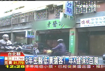 8年密醫低價搶客! 年A健保600萬