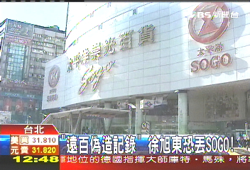 「遠百偽造記錄」　徐旭東恐丟SOGO！