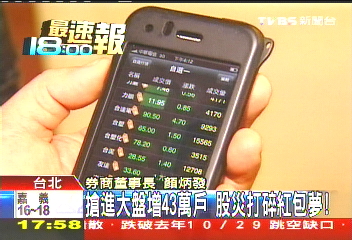 搶進大盤增43萬戶　股災打碎紅包夢！