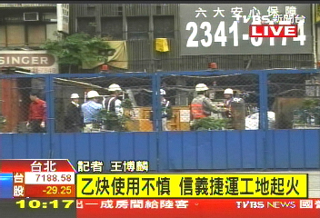 捷運信義線工地氣爆　乙炔外洩釀禍