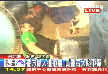 〈快訊〉警方抓人遭拒捕　員警右大腿中彈