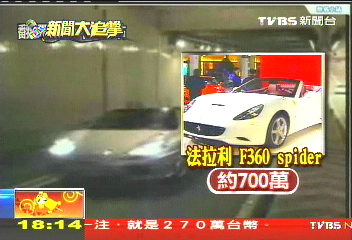 夢幻跑車市區亂飆 價格動輒千萬