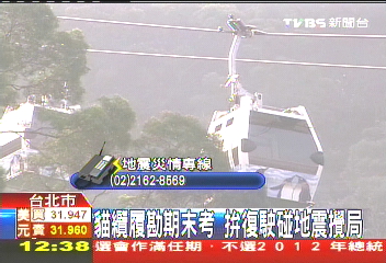 貓纜履勘期末考 拚復駛碰地震攪局