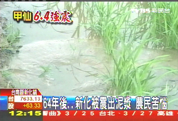 64年後！新化被震出泥漿　農民苦惱