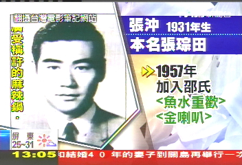 譽為楚留香第一人選 演員張沖癌逝