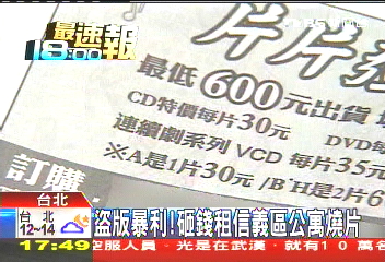 盜版暴利！　砸錢租信義區公寓燒片
