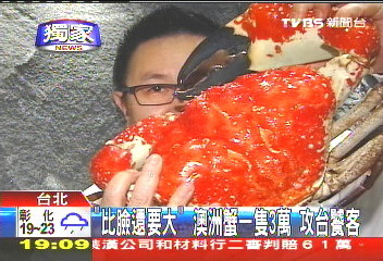 〈獨家〉「比臉還要大」澳洲蟹1隻3萬 攻台饕客