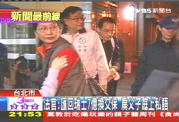 法官:匯回瑞士7億換交保 扁父子庭上私語