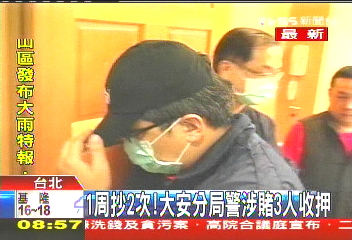 1週抄2次! 大安分局警涉賭3人收押