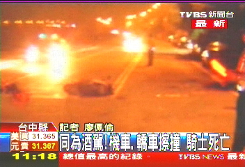 酒駕互撞!喝酒開快車 撞死醉騎士