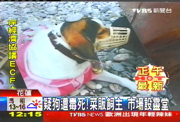 疑狗遭毒死!菜販飼主 立告示牌討公道
