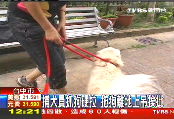 捕犬員抓狗硬拉 拖狗離地上吊挨批