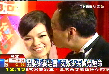 男娶少妻延壽 女嫁少夫操勞短命