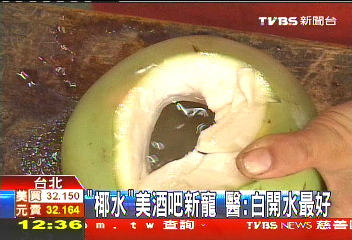 「椰水」美酒吧新寵　醫：白開水最好
