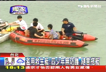 〈獨家〉濫用救生艇！4少年無防護　隨意搭艇