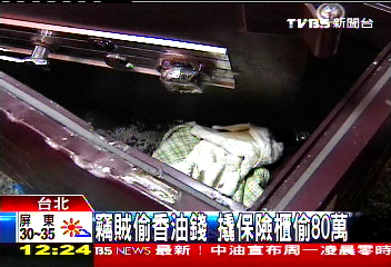 竊賊偷香油錢　撬保險櫃偷80萬