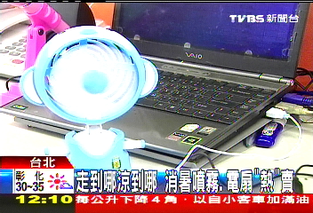 走到哪涼到哪 消暑噴霧、電扇「熱」賣
