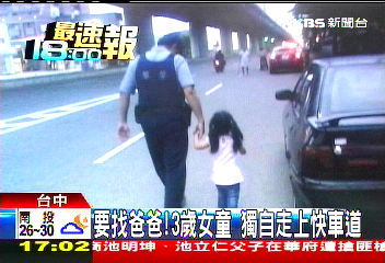 要找爸爸! 3歲女童獨自走上快車道