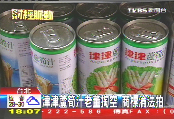 老字號商標法拍! 津津蘆筍汁兒時回憶