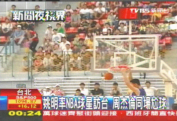 姚明率NBA球星訪台 周杰倫同場尬球