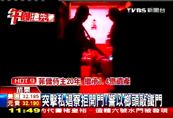 突擊私娼寮拒開門! 警以榔頭敲鐵門