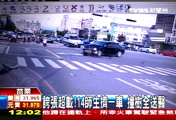 誇張超載!14師生擠一車 撞樹全送醫