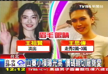 山寨小模曝光高　價碼親切廠商愛