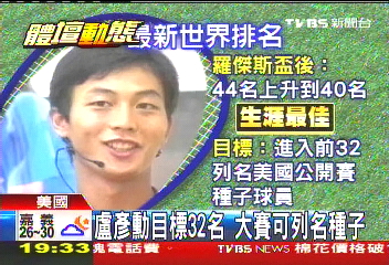 網球/盧彥勳排名上升到40 最佳生日禮